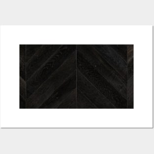 black herringbone parquet flooring Posters and Art